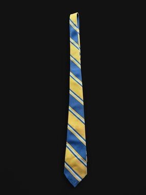 ✨Blue and yellow striped tie with thin white stripes ✨